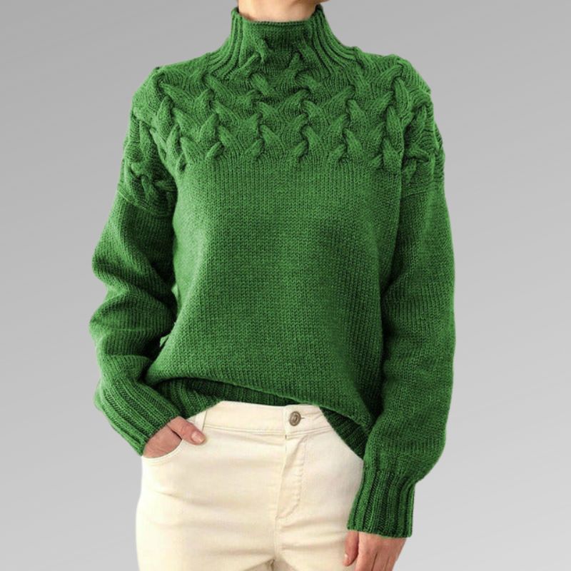 Eleganter & warmer Davila-Pullover mit hohem Ausschnitt