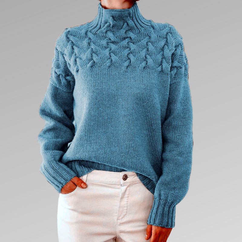 Eleganter & warmer Davila-Pullover mit hohem Ausschnitt