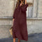 Katrina - Unbeschwerte und lockere Chic Button-Down Maxikleid