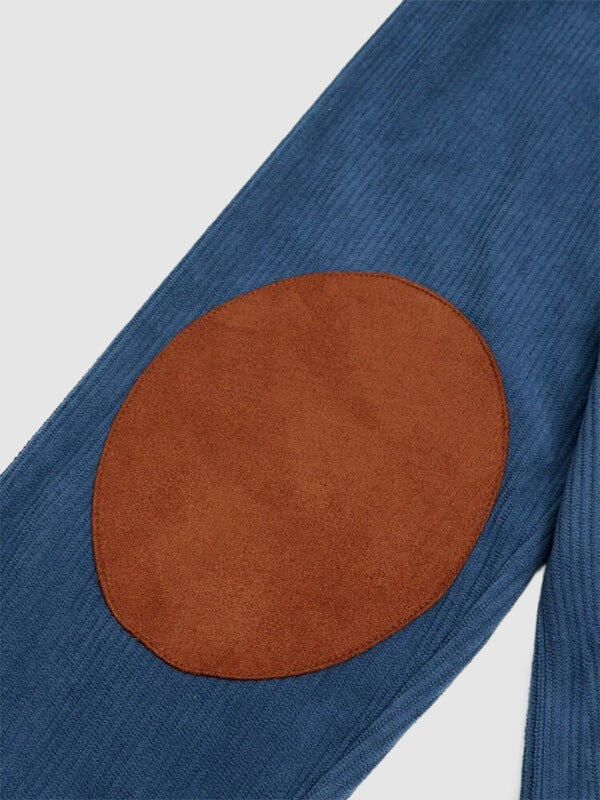 Jerico - Vintage Kord Fashion Farbblock Patchwork-Hemd