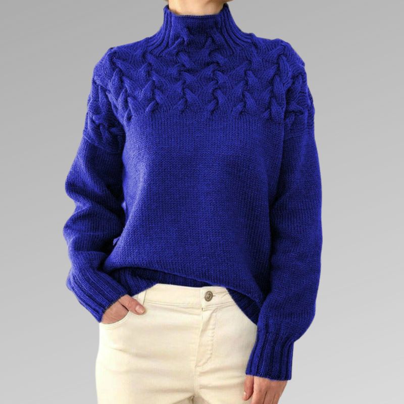 Eleganter & warmer Davila-Pullover mit hohem Ausschnitt
