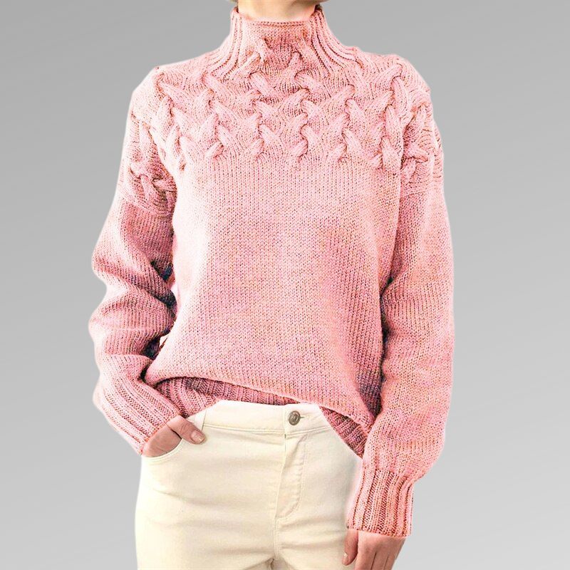 Eleganter & warmer Davila-Pullover mit hohem Ausschnitt