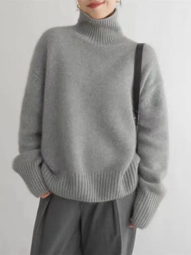 Leinen - Rollkragenpullover