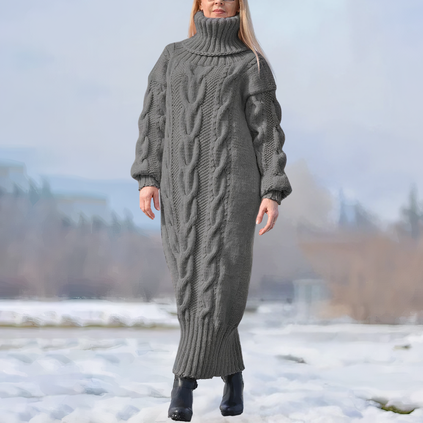 Gedrehtes Strickkleid - Marley
