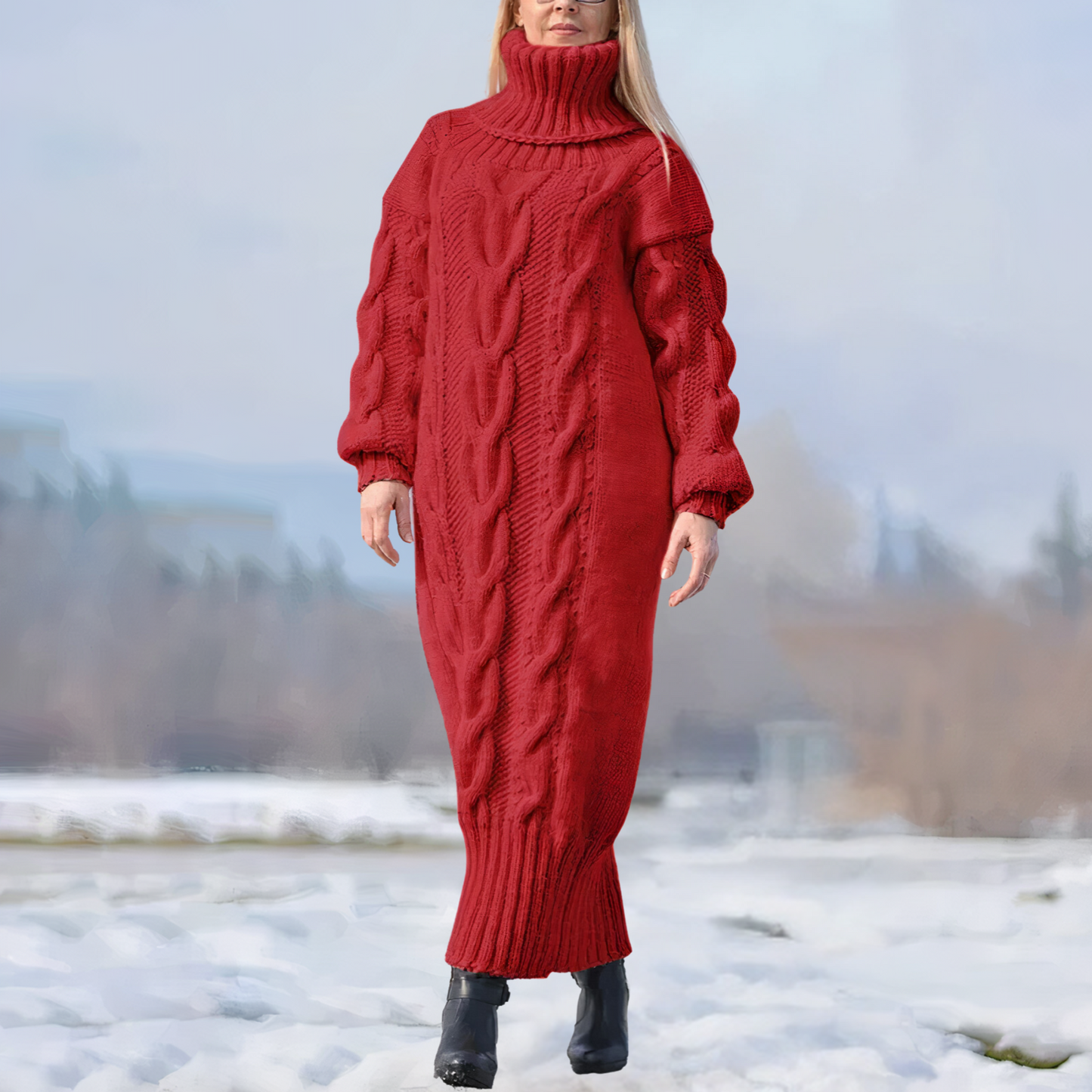 Gedrehtes Strickkleid - Marley