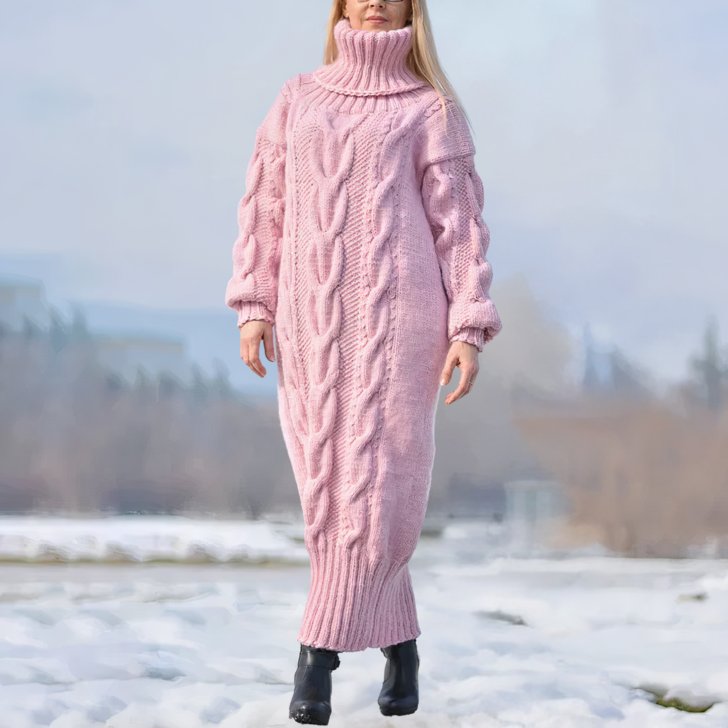 Gedrehtes Strickkleid - Marley