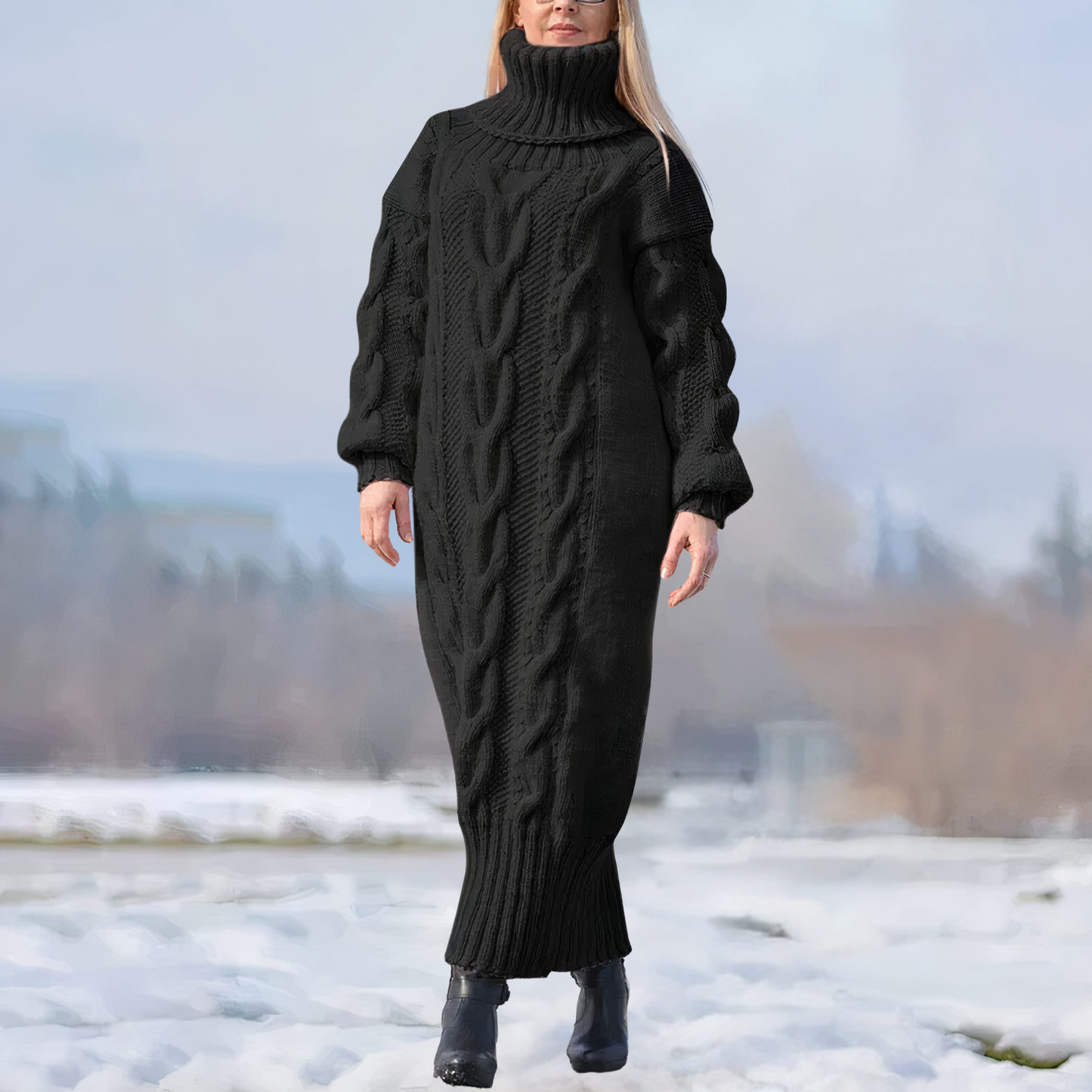 Gedrehtes Strickkleid - Marley