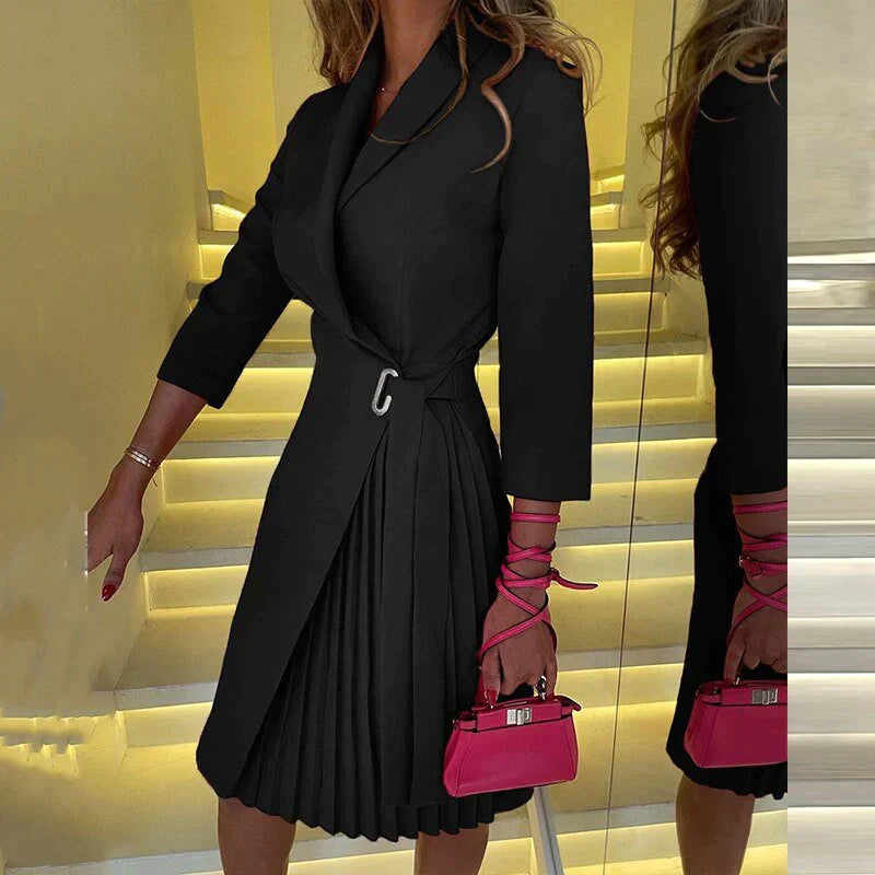 Harley - Elegante Jackenstil-Oberteil und plissiertes Kleid mit Rock
