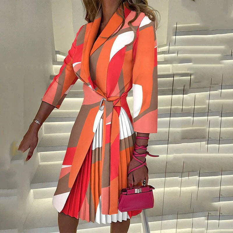 Harley - Elegante Jackenstil-Oberteil und plissiertes Kleid mit Rock