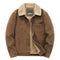 Teddyplüschjacke mit Aufschlägen für Männer