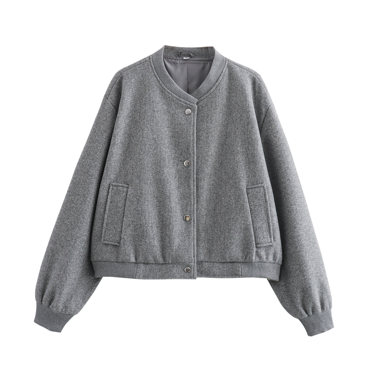 Boridashop | Pilotenjacke mit gerippter Struktur und Stehkragen