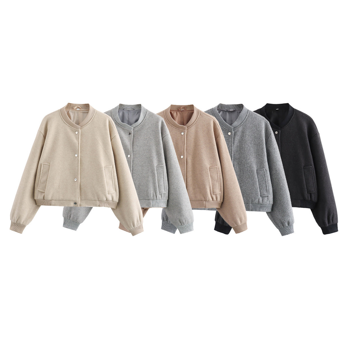 Boridashop | Pilotenjacke mit gerippter Struktur und Stehkragen