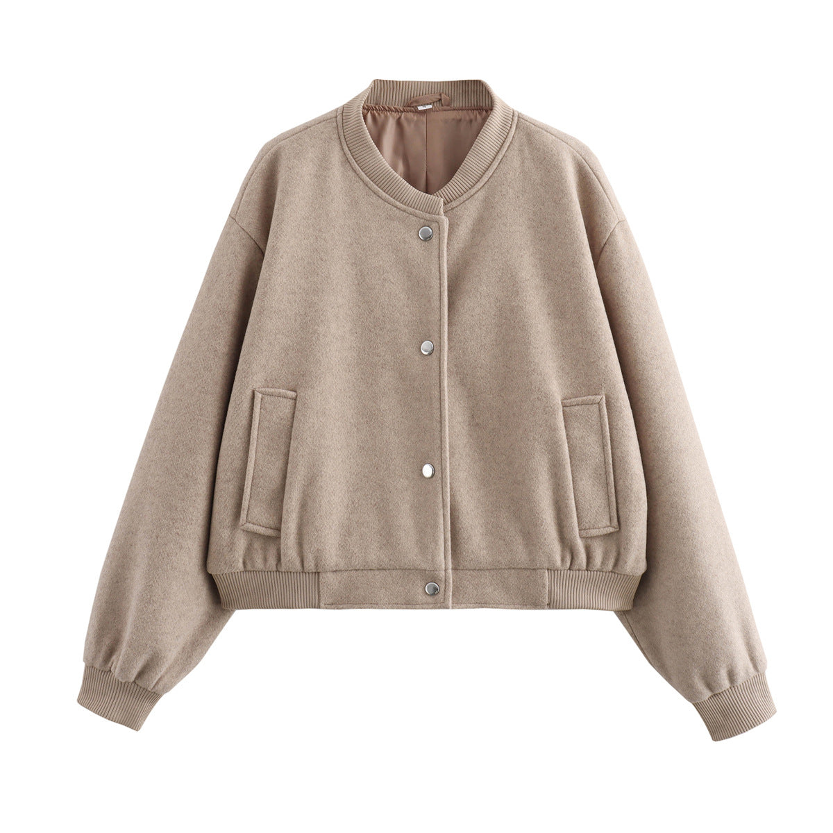 Boridashop | Pilotenjacke mit gerippter Struktur und Stehkragen