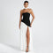 Damen elegantes Maxikleid mit asymmetrischem Schnitt und raffiniertem Drapierungsdesign WOLFF