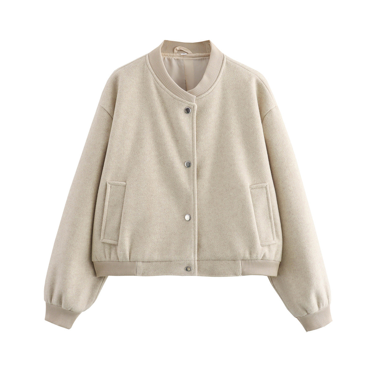 Boridashop | Pilotenjacke mit gerippter Struktur und Stehkragen
