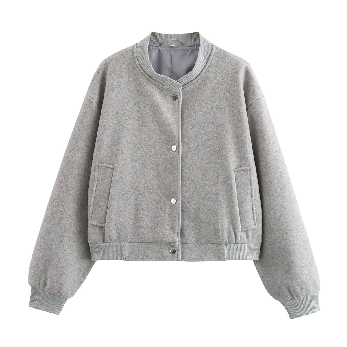 Boridashop | Pilotenjacke mit gerippter Struktur und Stehkragen