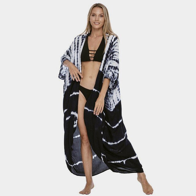 Sofia Elegante Kimono Kleid mit Verstellbarem Gürtel