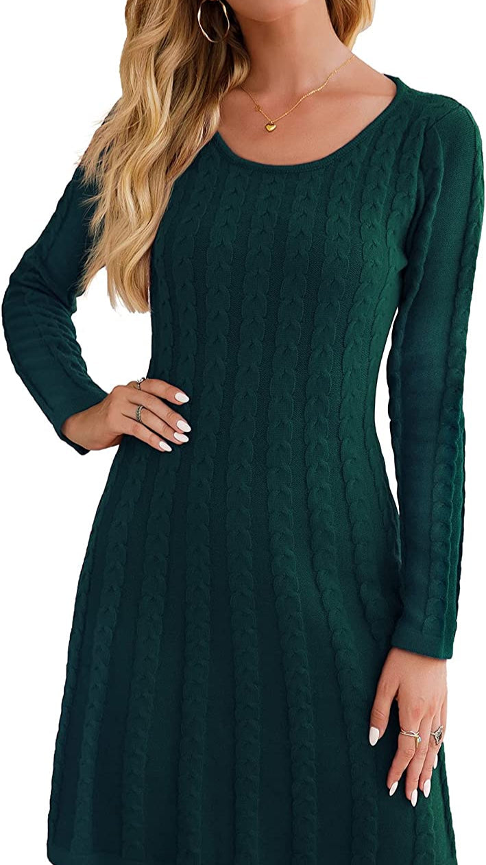 Maja - Bequeme Slim-Fit Strickkleid mit langen Ärmeln