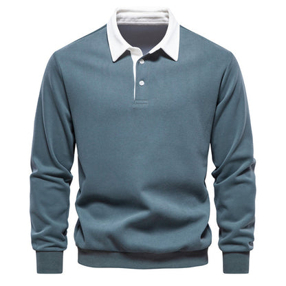 Elegantes Langarm-Poloshirt für Herren mit klassischem Kragen