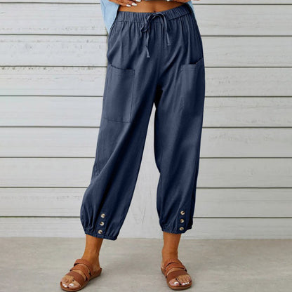 Lockere, gerade Hose mit weitem Bein für Damen