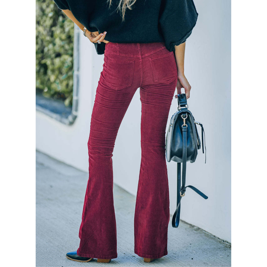 Damen Ausgestellte Bootcut Hose | Hohe Taille