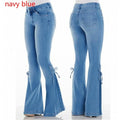 Schick | Hoch taillierte weite Jeans mit Schnürung für Damen