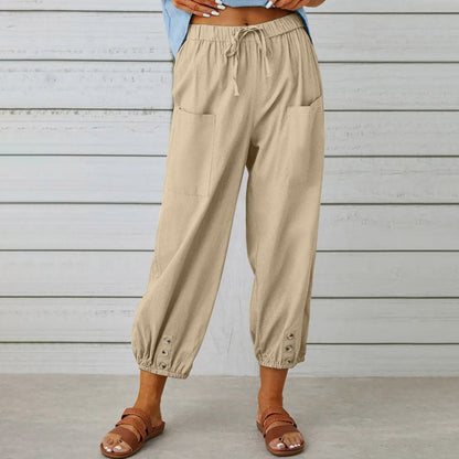 Lockere, gerade Hose mit weitem Bein für Damen