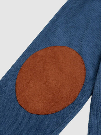 Jerico - Vintage Kord Fashion Farbblock Patchwork-Hemd