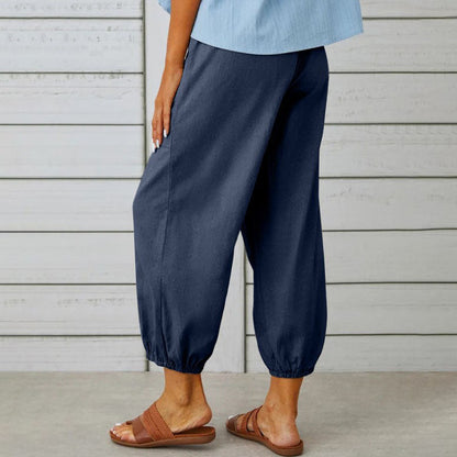 Lockere, gerade Hose mit weitem Bein für Damen
