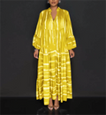 Caroline Casual Printed Kleid mit langen Rüschenärmeln
