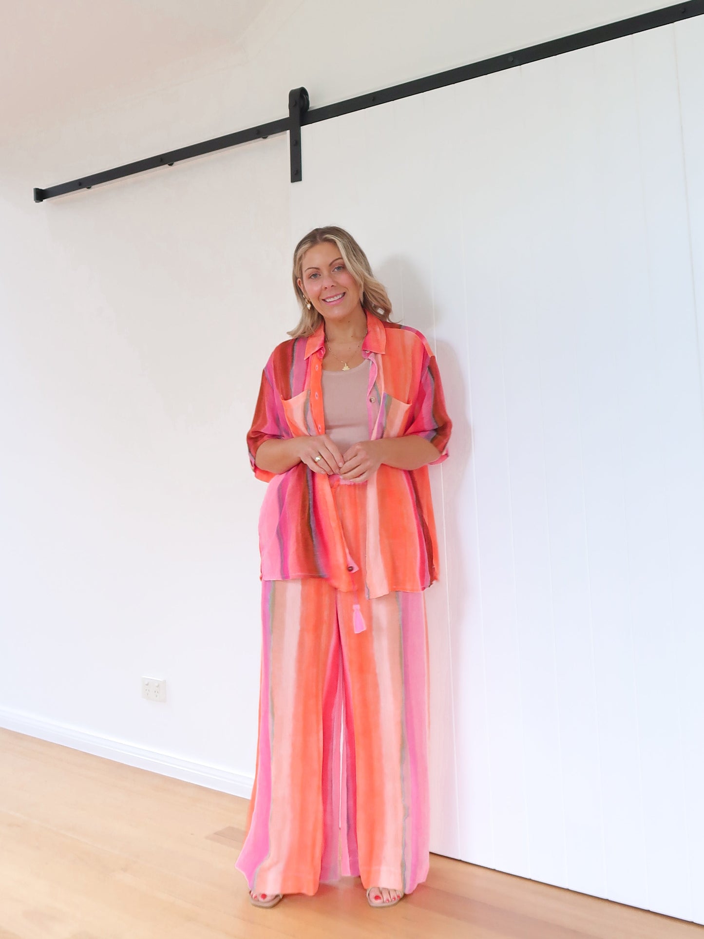 Neblig fließende Culottes
