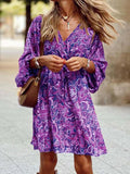 Casandra - Minikleid mit Boho-Muster und tailliertem Schnitt