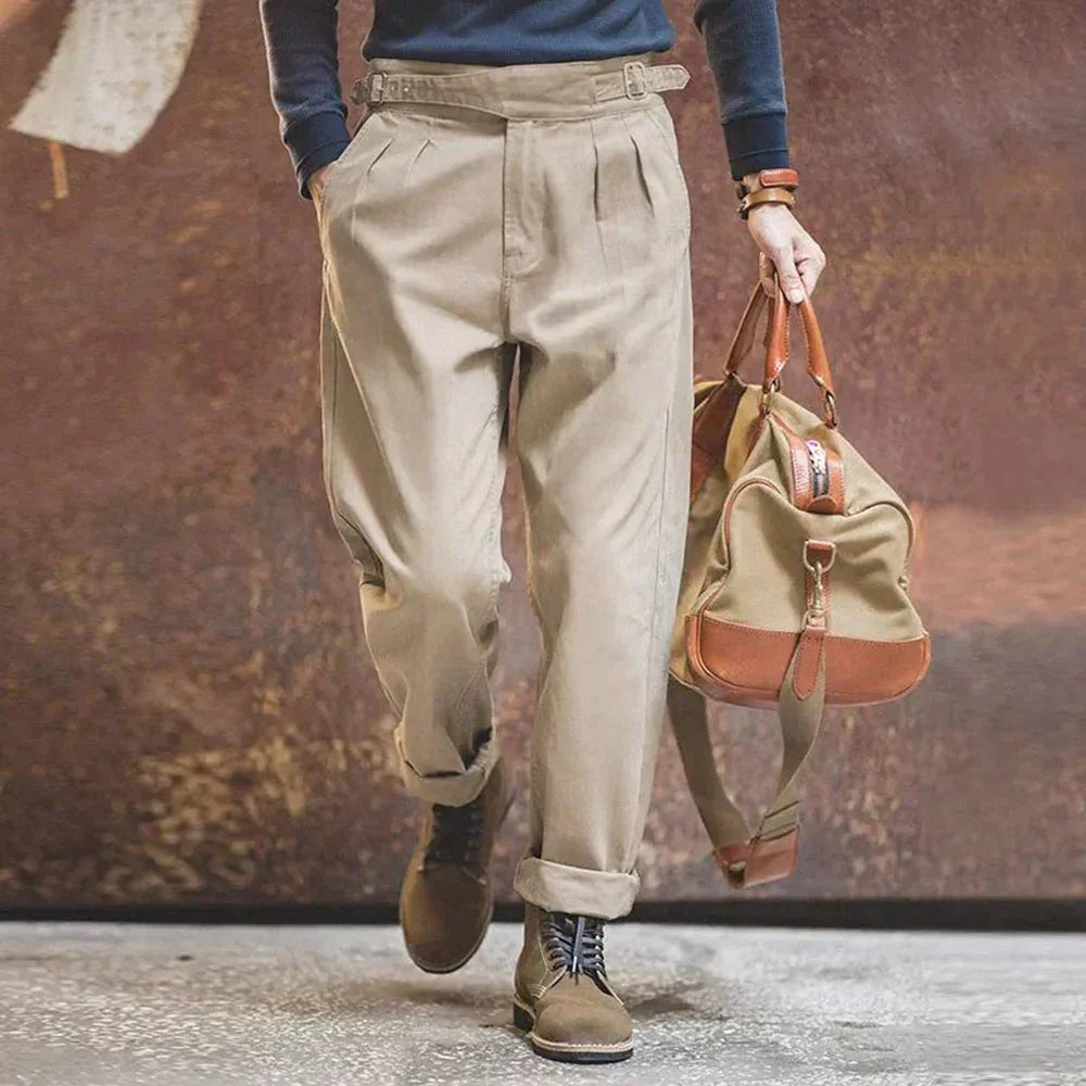 Enzo - Gurkha-Hose mit Faltenfront für Eleganten Look