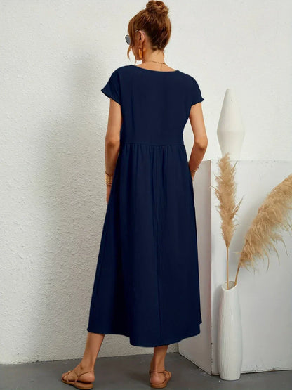 Jenna Leichtes Kleid aus weicher Baumwolle mit Taschen