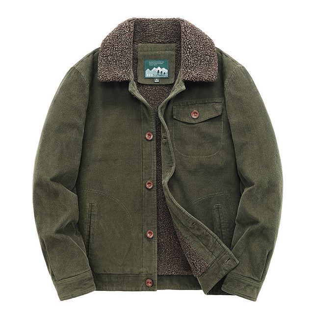 Teddyplüschjacke mit Aufschlägen für Männer