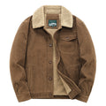 Teddyplüschjacke mit Aufschlägen für Männer