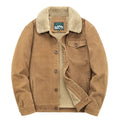 Teddyplüschjacke mit Aufschlägen für Männer