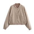 Boridashop | Pilotenjacke mit gerippter Struktur und Stehkragen