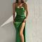 Damen Langes Abendkleid mit elegantem Herzausschnitt und Schlitz WOLFF