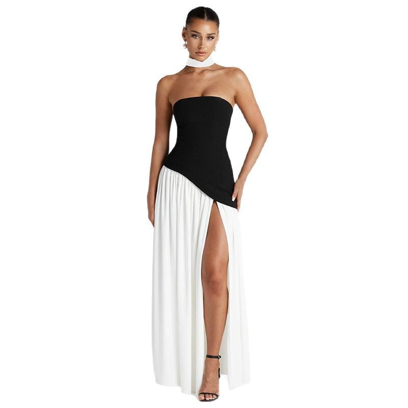 Damen elegantes Maxikleid mit asymmetrischem Schnitt und raffiniertem Drapierungsdesign WOLFF