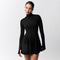 Damen Elegantes Mini-Kleid mit hochgeschlossenem Stehkragen und figurbetontem Schnitt WOLFF