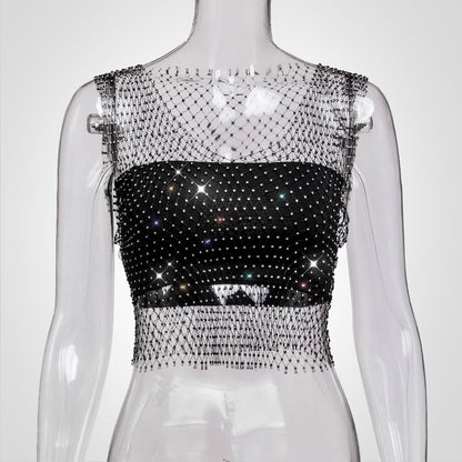 Sparkle | Crop Top ohne Ärmel