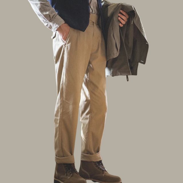 Enzo - Gurkha-Hose mit Faltenfront für Eleganten Look
