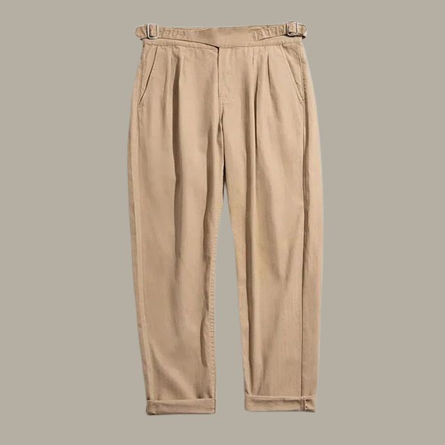Enzo - Gurkha-Hose mit Faltenfront für Eleganten Look