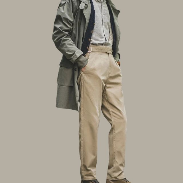 Enzo - Gurkha-Hose mit Faltenfront für Eleganten Look